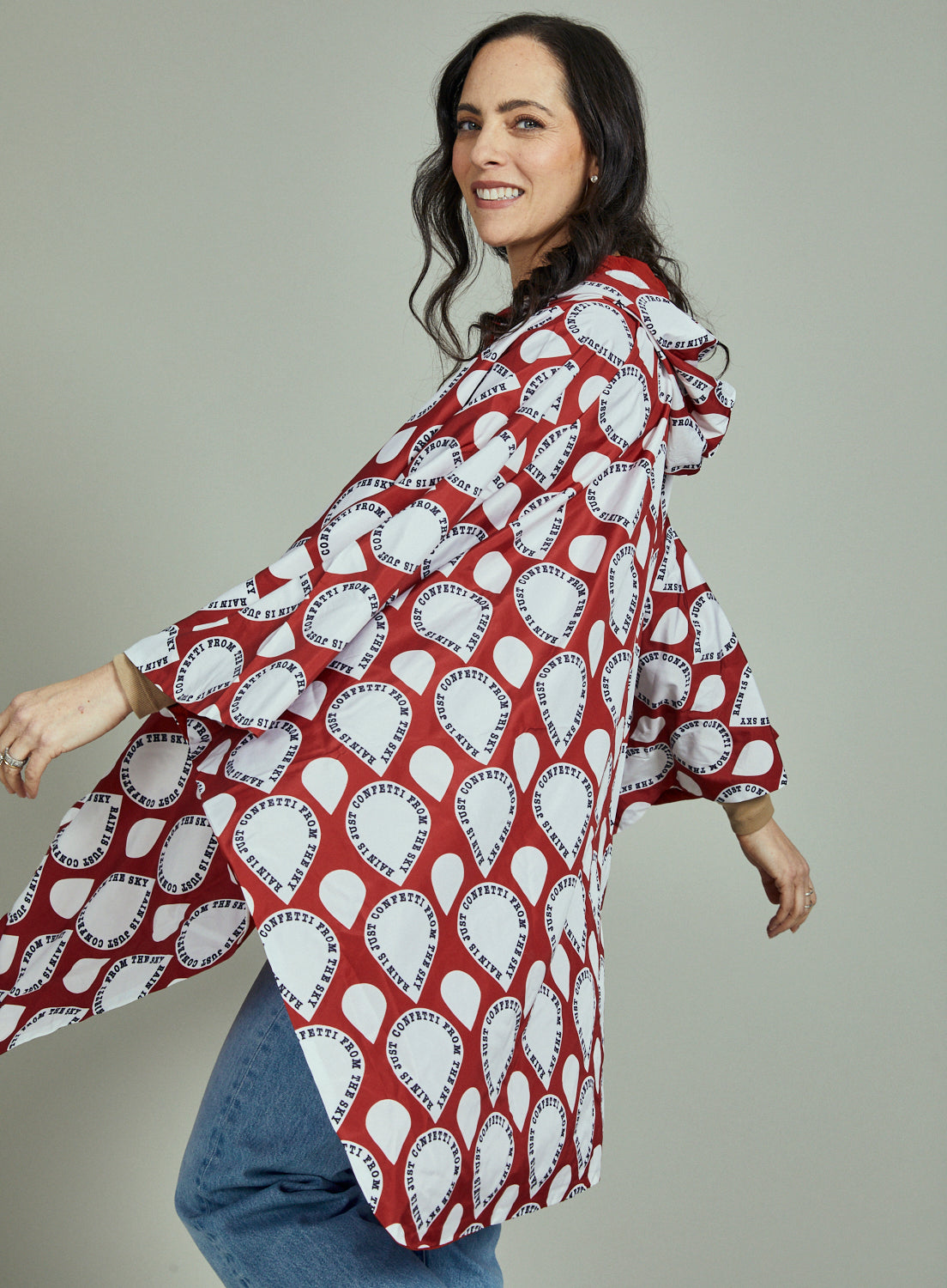 Women's Reversible Waterproof Rain Poncho with Hood – Wear the