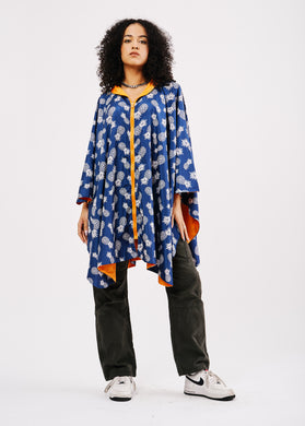 PINEAPPLE BLUE-Adults Poncho